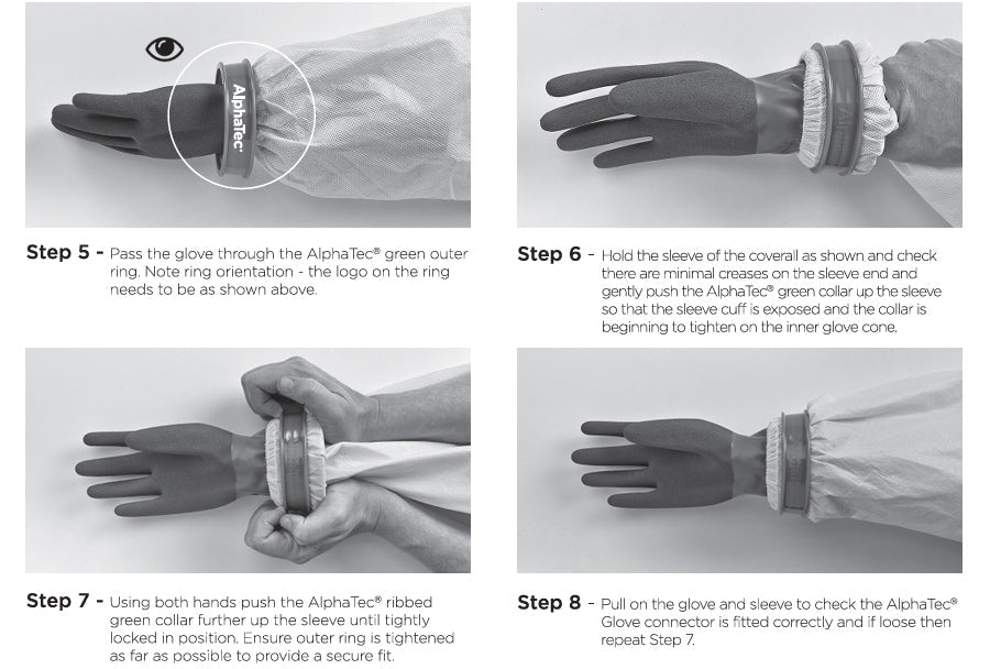 Ansell Alphatec Glove Connector - Quick & Easy Fit Advanced Chemical Protection