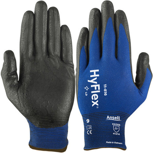(10 Pair) Ansell HyFlex 11-816 Multi-Purpose Balance Comfort Work Gloves
