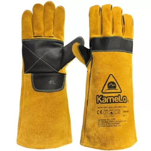 (3 Pair) KameLo 915-LB Leather Welding Gloves Arc TIG CO2 MIG Protective