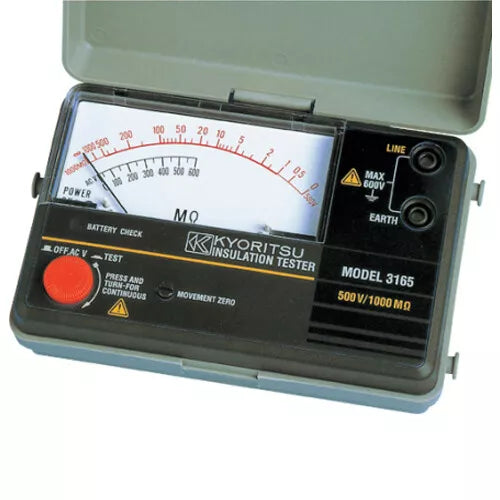Kyoritsu 3165 Analogue Insulation Tester Indicator Meter 500V/1000MΩ