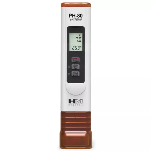HM Digital PH-80 pH Meter Waterproof Handheld Water Quality Tester Portable