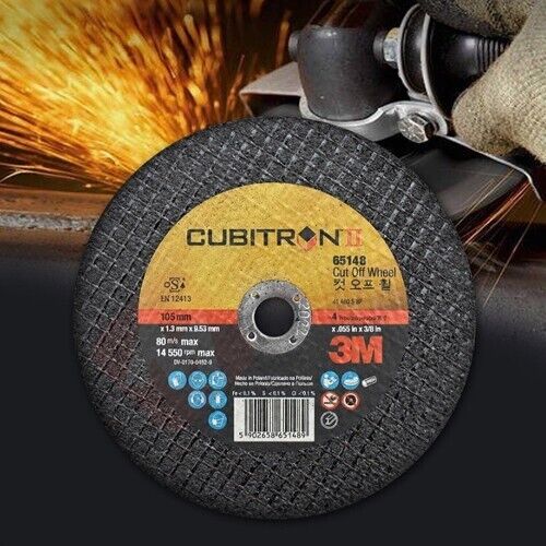 (10 Pcs) 3M 65148 Cubitron II PSG Cut Off Wheels 4" (105mm) Replacement Spare