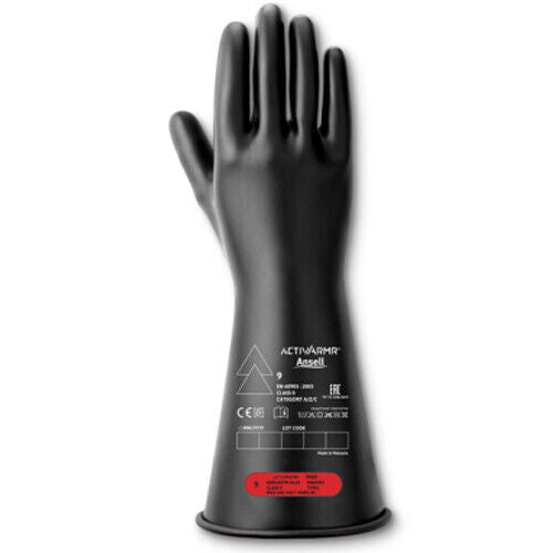 Ansell ActivArmr RIG014B Rubber Electrical Insulating Gloves Class 0 AC 1000V