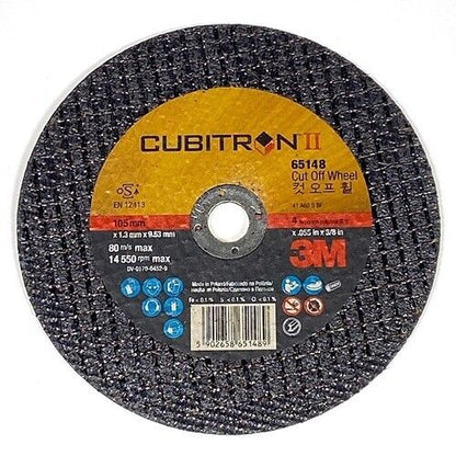 (10 Pcs) 3M 65148 Cubitron II PSG Cut Off Wheels 4" (105mm) Replacement Spare